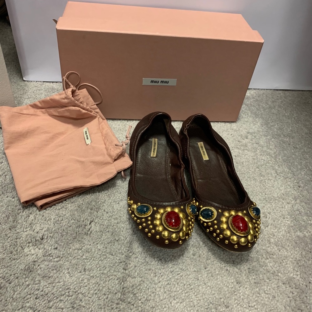 Miu Miu leather flats